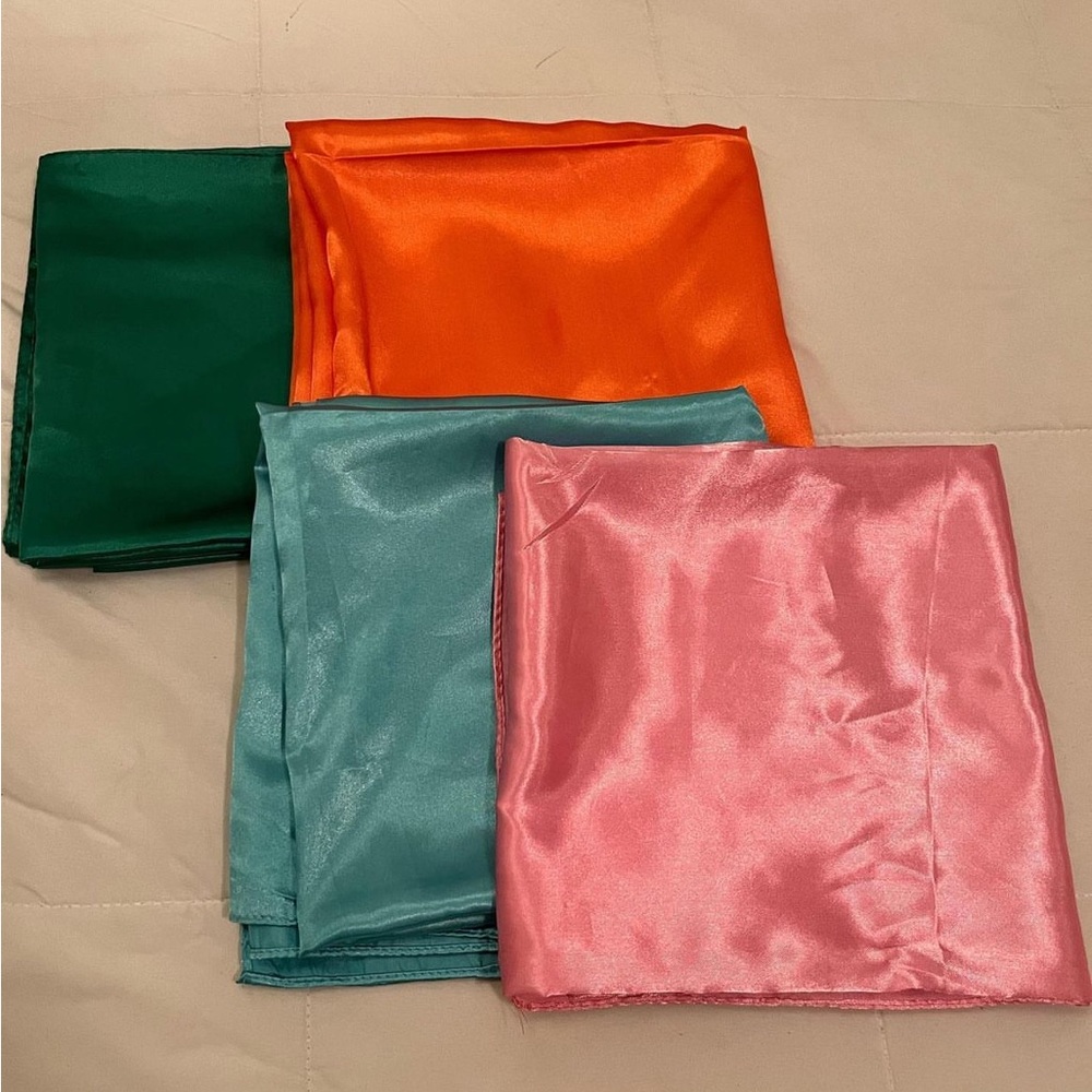 satin scarf tops